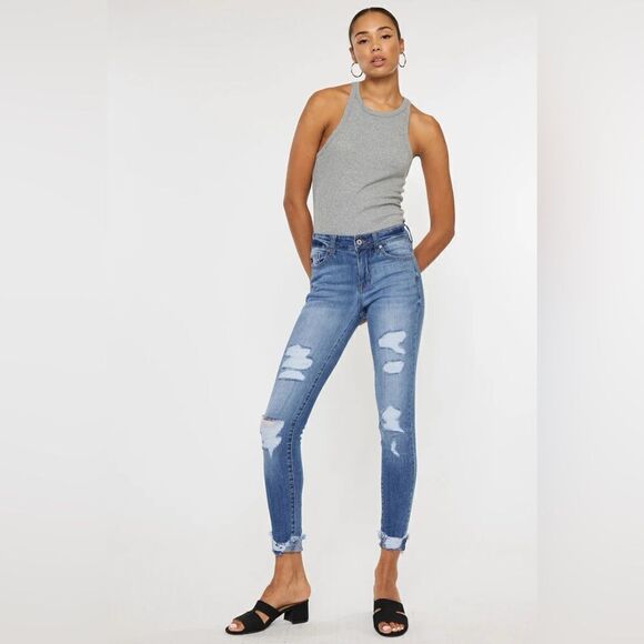 KanCan Florence Mid Rise Super Skinny Jeans - Picture 3 of 16